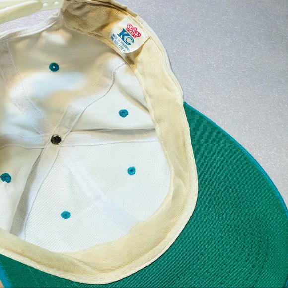 VTG Detroit Vipers IHL Snapback Adjustable Hat 1990s White Teal KC Brand HTF - Picture 4 of 6